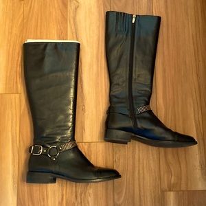 VIA SPIGA {10M} Tall Black Leather Boots